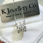 Moissanite Rolling Round Necklace Moissanite Rolling Round Necklace
